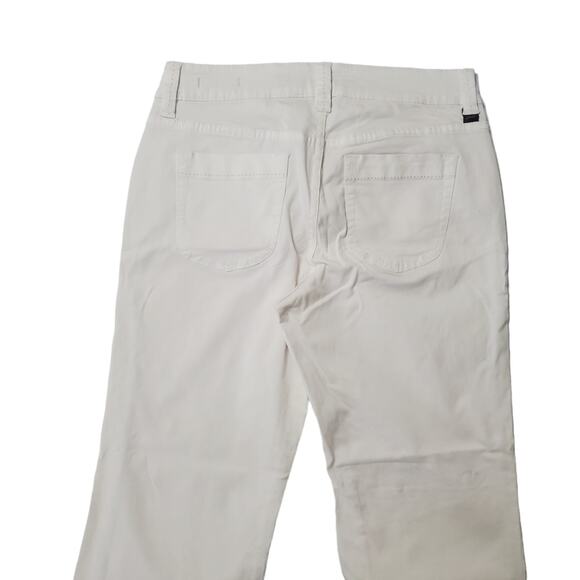 Jag Jeans Mid Rise Wide Leg Stretch Nautical Silver Buttons White Pants Jeans 8 - Picture 7 of 9